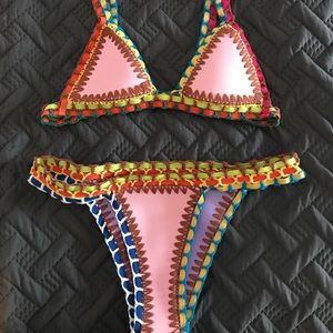 Pink/Purple reversible bathing suit